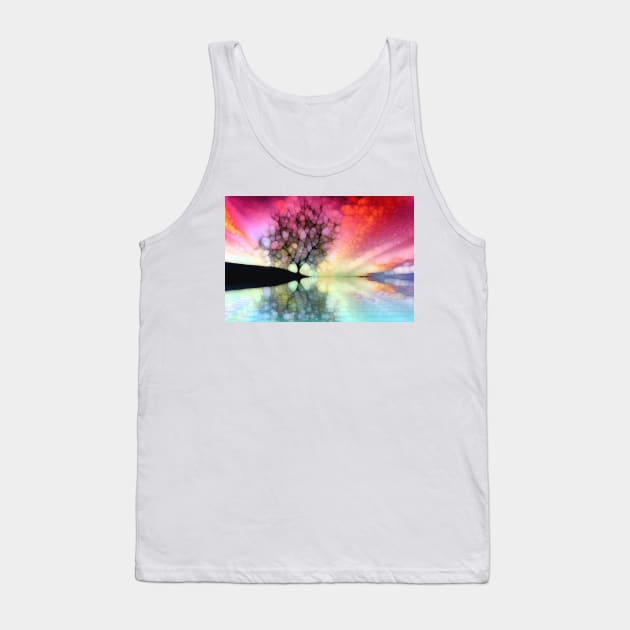 Red sky and single tree Tank Top by redwitchart